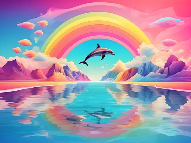 Watercolor pastel rainbow soft pink sky wallpaper fluffy cloud cute pastel rainbow watercolor p
