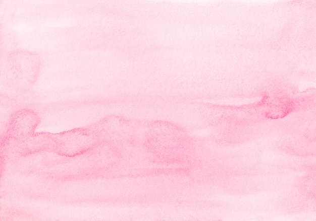 Watercolor pastel soft pink background painting. water color light fuchsia liquid background stains on paper