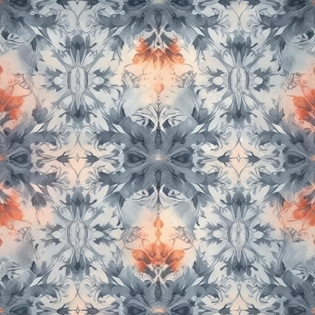 A watercolor pattern was created using light greyish orange and dark Generative AI