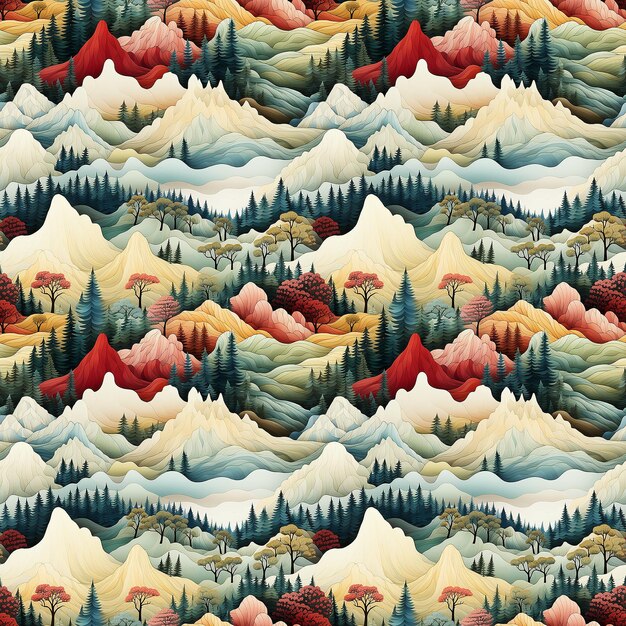 Mountain Seamless Pattern Images - Free Download on Freepik