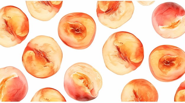 Photo watercolor peach pattern