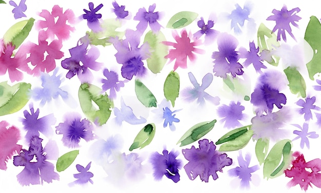 Photo watercolor perple flower background