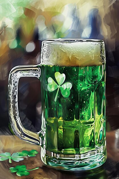 Watercolor pictures for St Patricks Day Ireland