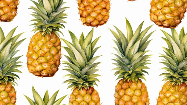 Watercolor pineapple pattern