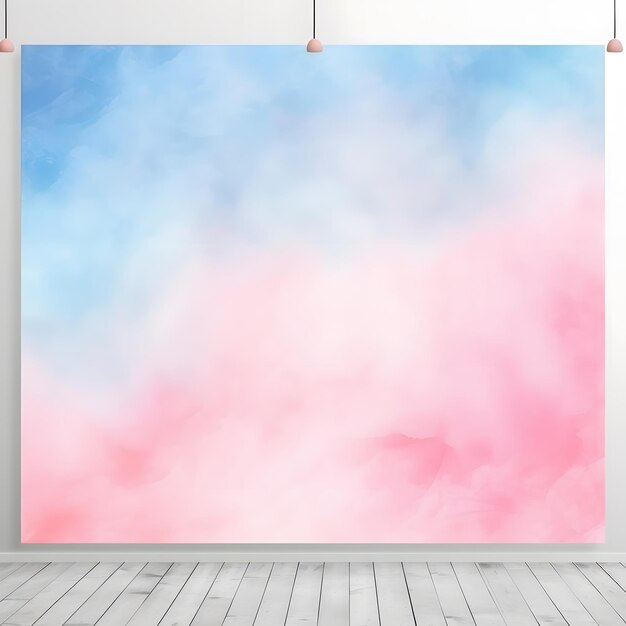 Photo watercolor pink and blue background watercolor backdrops pastel background