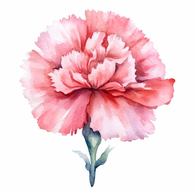 pink carnation flowers watercolor  Poster for Sale by ColorandColor