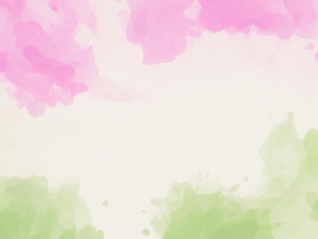 Watercolor pink and green background ai generated