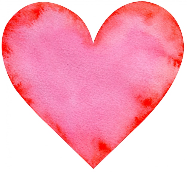 Photo watercolor pink heart