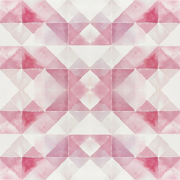 Photo watercolor pink seamless tiles spanish pattern tile collection ornamental background
