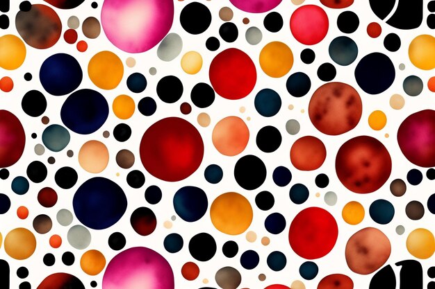 Photo watercolor polka dots pattern