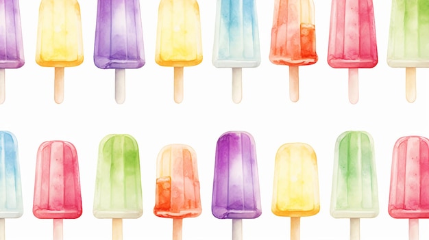 Watercolor popsicle pattern