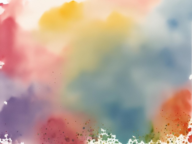 Photo watercolor rainbow background