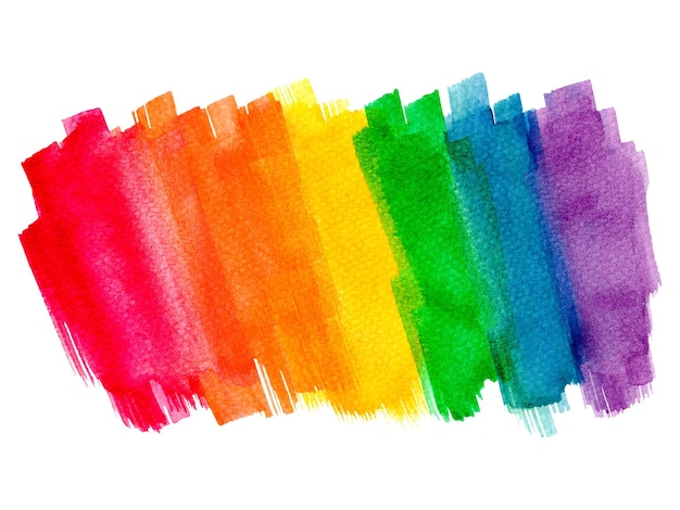 Photo watercolor rainbow painting lgbt background