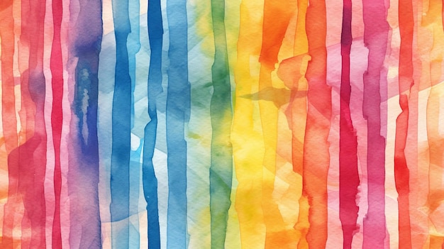 Photo watercolor rainbow stripes pattern
