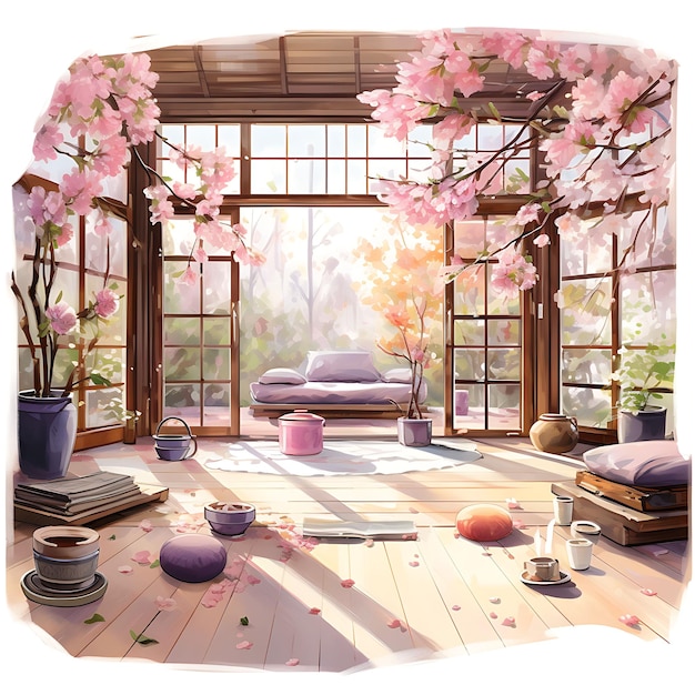 Watercolor Rooms Capturing Joyous Festival Scenes through Colorful Decorations and Themed Transform