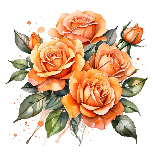 Watercolor Rose Series Rose watercolor collection Floral watercolor set Rose painting series Wat