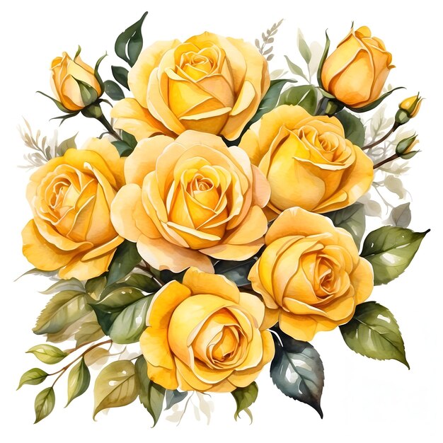 Watercolor Rose Series Rose watercolor collection Floral watercolor set Rose painting series Wat