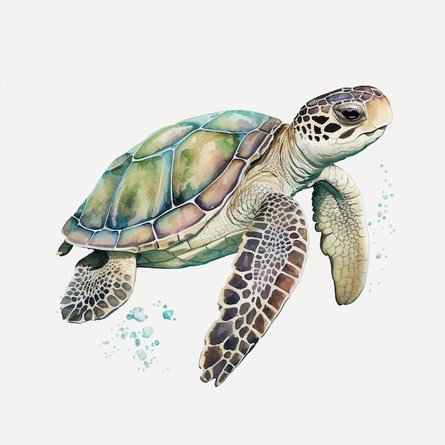 Watercolor Sea Turtle