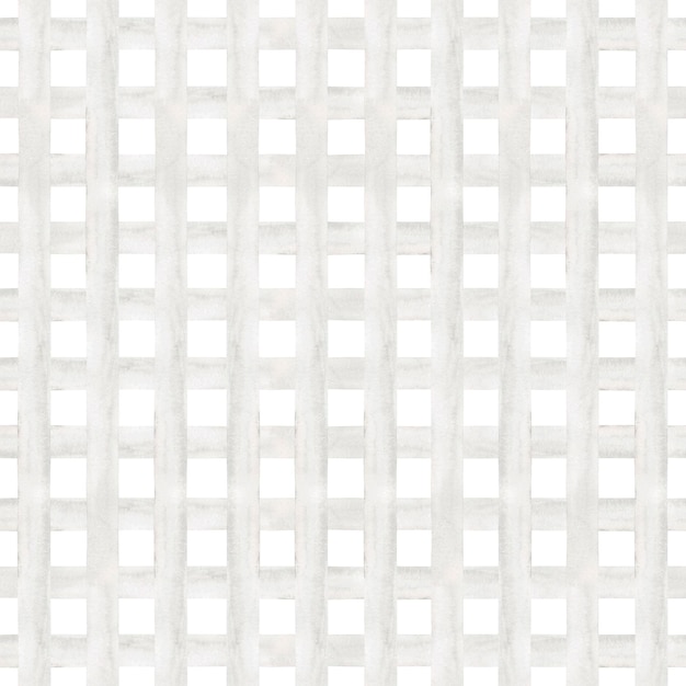 Watercolor seamless checkered grey color pattern. Isolated on white background.