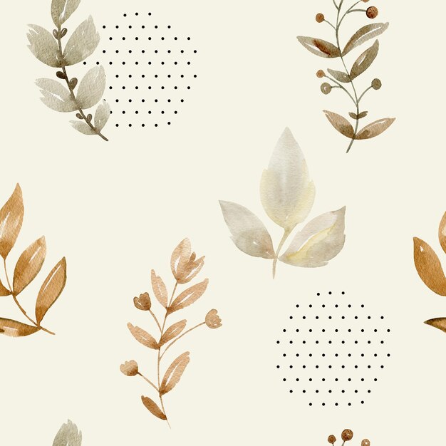 Watercolor seamless floral background