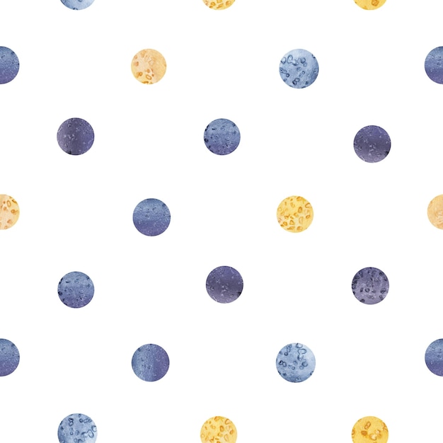 Watercolor seamless pattern gold and blue splush abstract
background hand drawing polka dot print summer wallpaper postcards
packaging fabric design textile wrapping paper