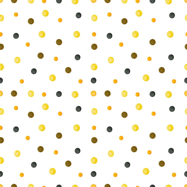 Watercolor seamless pattern happy halloween colored bulbs on a white background