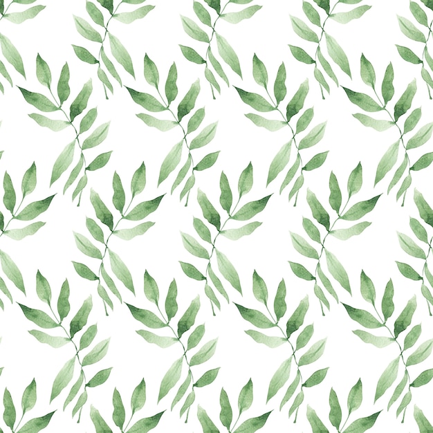 watercolor seamless pattern with lemons green branches and abstract spots