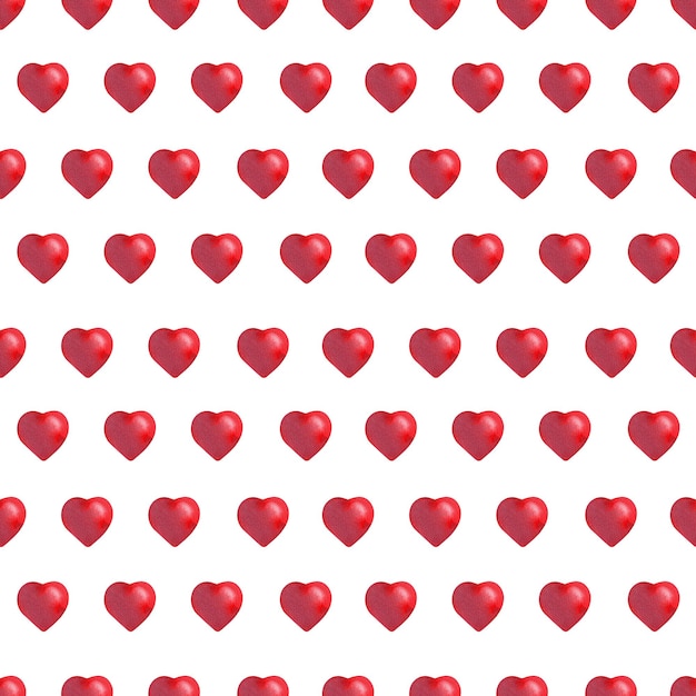 Watercolor seamless pattern with stars balls and hearts in a strict and free geometric order