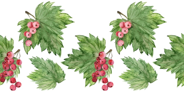 다양 한 열매와 수채화 원활한 패턴