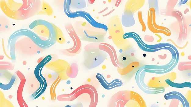 Photo watercolor seamless pattern