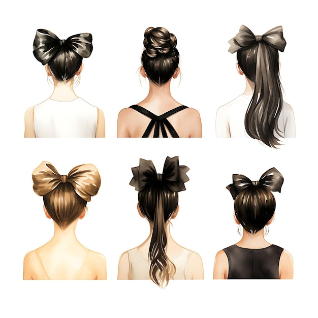 On-Trend Bow Hairstyles for a Chic and Playful Look : Soft Waves Ponytail  with Black Velvet Bow I Take You | Wedding Readings | Wedding Ideas |  Wedding Dresses | Wedding Theme