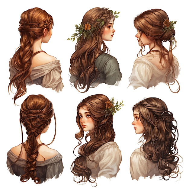 Forest Maiden Braided Long Hair | Hair styles, Medieval hairstyles, Long  hair styles