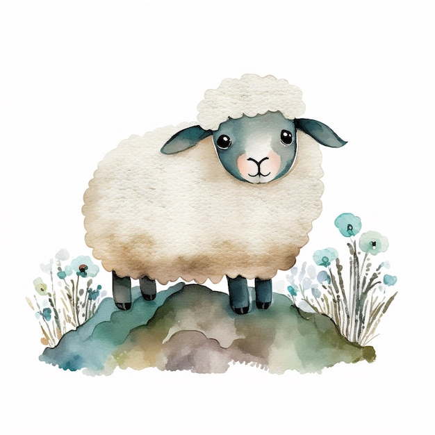 Watercolor Sheep