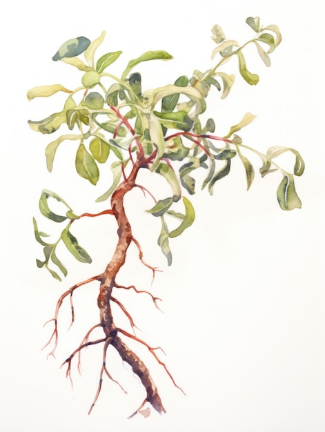 Watercolor Sketch of Rhizanthella Gardneri AI Generated