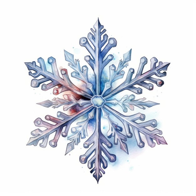 watercolor snowflake ice sticker