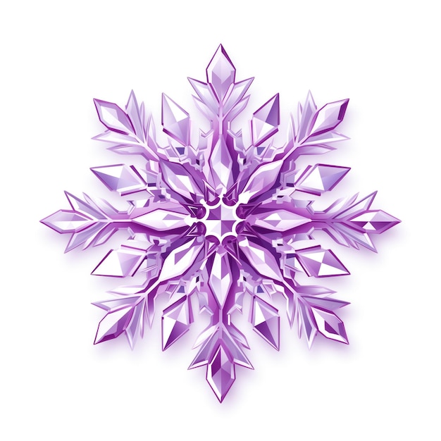 Watercolor Snowflake isolated on white background