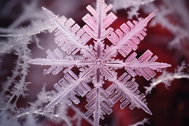 Photo watercolor snowflakes and frost