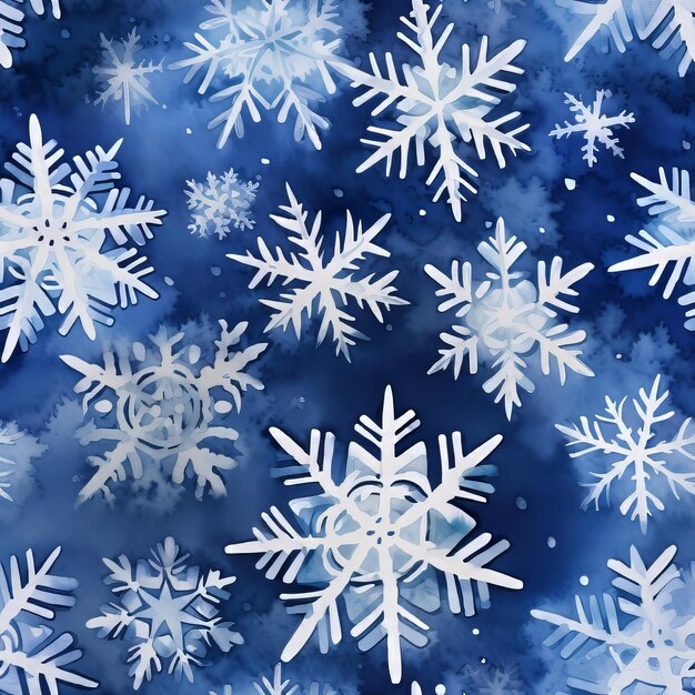 Photo watercolor snowflakes and frost