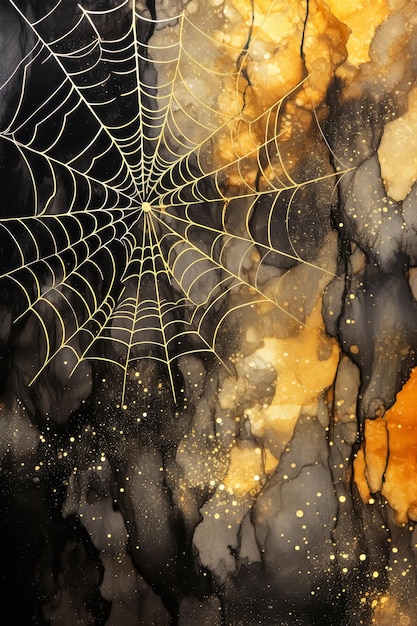 Foto acquerello spider web papers digitali spider web sfondi inviti di halloween sfondi