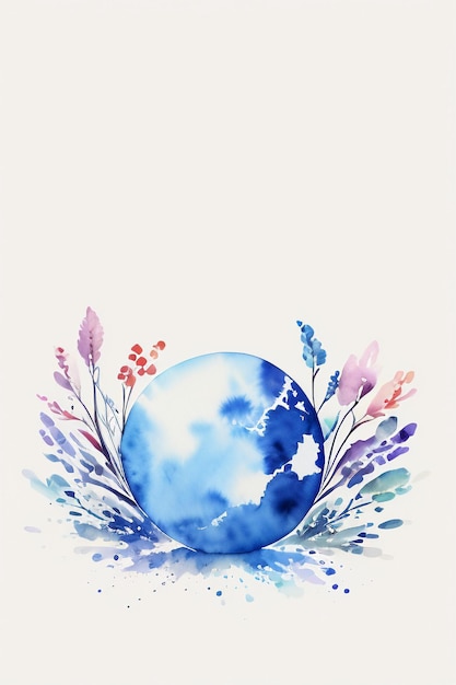 Photo watercolor splash ink blue background image beautiful color paint smudge effect simple background