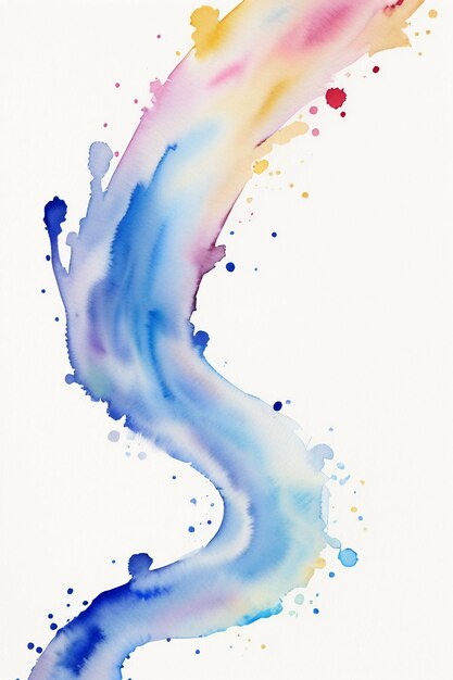 Watercolor splash ink blue background image beautiful color paint smudge effect simple background