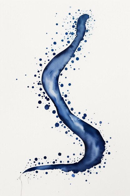 Watercolor splash ink blue background image beautiful color paint smudge effect simple background