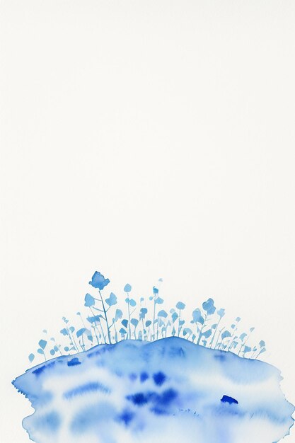 Photo watercolor splash ink blue background image beautiful color paint smudge effect simple background