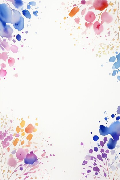 수채화 스플래시 잉크 파란색 배경 이미지 아름다운 색상 페인트 얼룩 효과 간단한 배경
