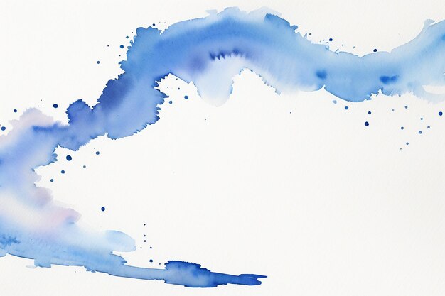 Watercolor splash ink blue background image beautiful color paint smudge effect simple background