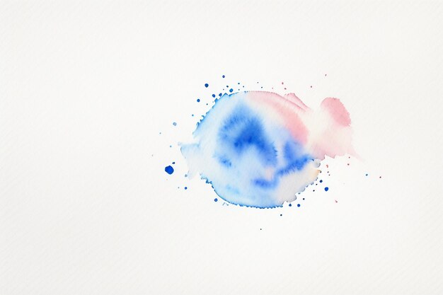 Photo watercolor splash ink blue background image beautiful color paint smudge effect simple background