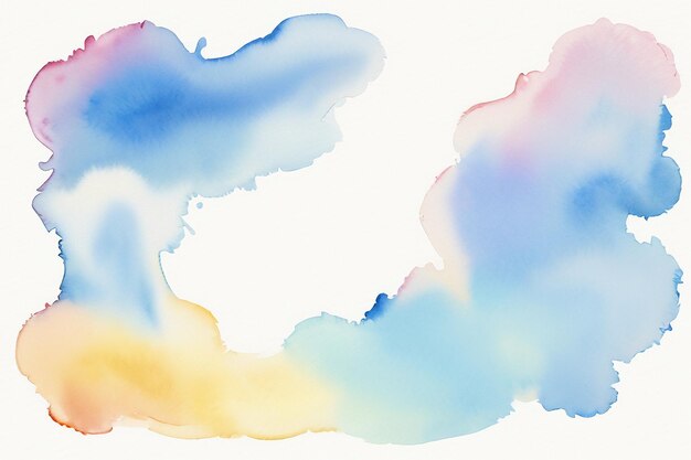 Watercolor splash ink blue background image beautiful color paint smudge effect simple background