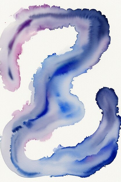 Watercolor splash ink blue background image beautiful color paint smudge effect simple background