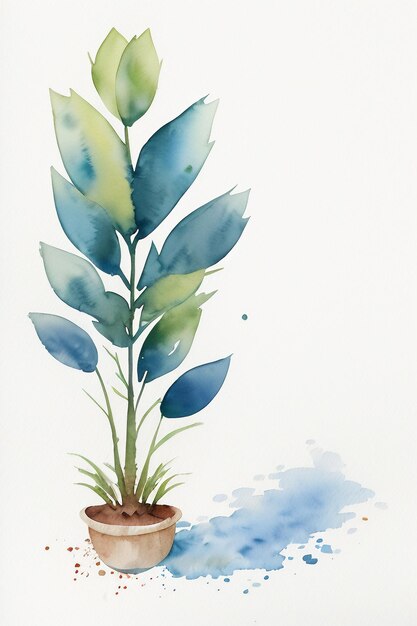 Watercolor splash ink blue background image beautiful color paint smudge effect simple background