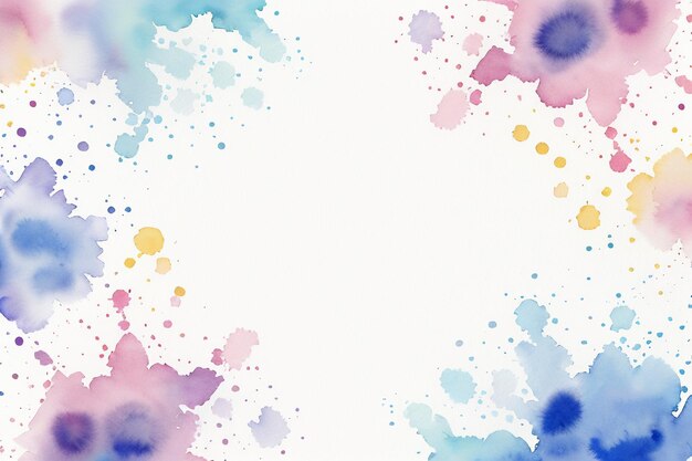 Watercolor splash ink blue background image beautiful color paint smudge effect simple background